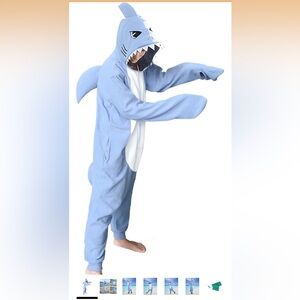 New Large Animal Cosplay Costume Shark Adult Pajamas Union Suit